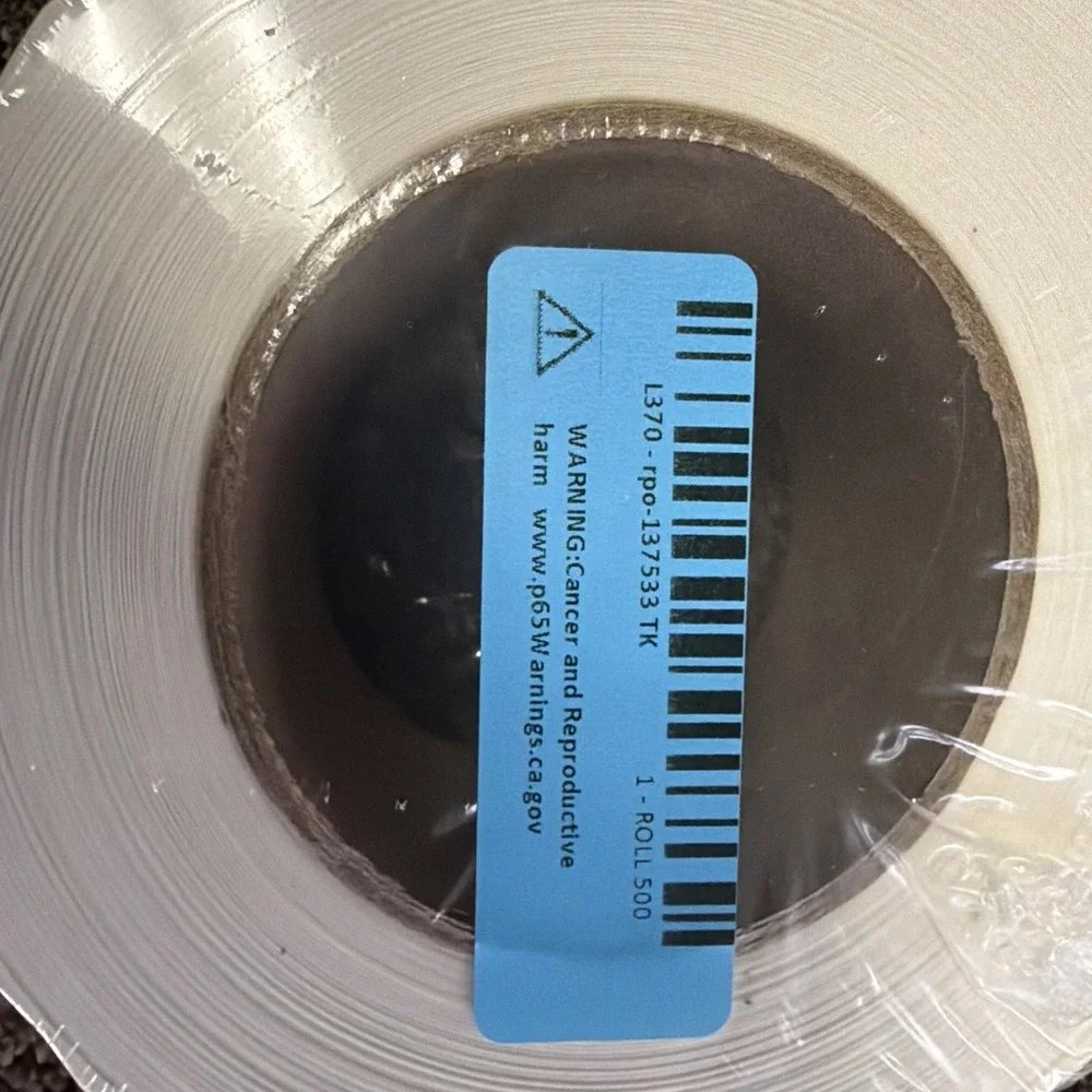 Uline Overpack Air Labels S-10798 2.5 x 6 Inch Roll 500 Count